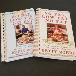 So Fat, No Fat, Low Fat Cookbooks - 2 Books